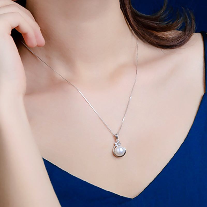Wholesale Butterfly Necklace Earrings Pearl Jewelry Set